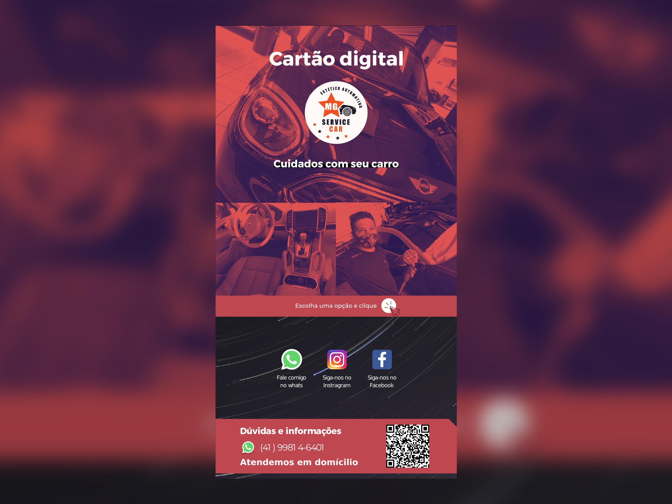 cartão digital mg service car