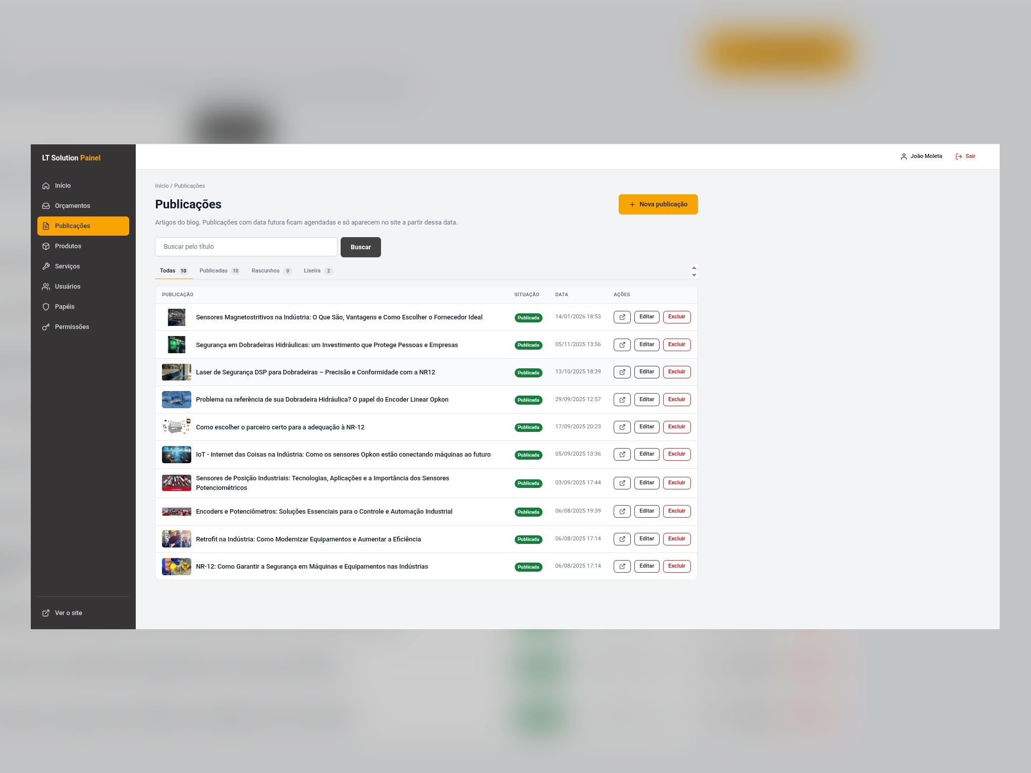 Desenvolvimento de Site B2B com Orçamento Automatizado e Blog